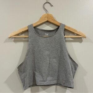 TNA Grey Sleeveless Crop Top